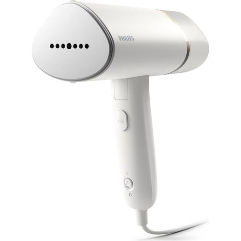 Défroisseur à Main 3000 Séries - Steamer 1000W, Vapeur 20g/min, Réservoir 120ml amovible, prêt en 30sec, plaque chauffante, semelle métallique, Léger 660g, blanc (STH3020/10) (1/5)
