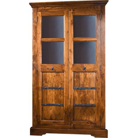 OXFORD 0410 Credenza angoliera in legno di acacia - laccato / miele 108x57x183