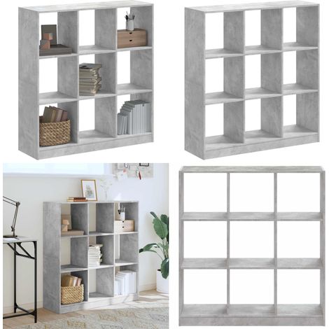 Bücherregal Betongrau 102x32x108 cm Holzwerkstoff - BucheRegal - Wohnraumorganisation - Aufbewahrungslösung - Holzwerkstoff Möbel - Graues Regal - Home & Living (1/5)