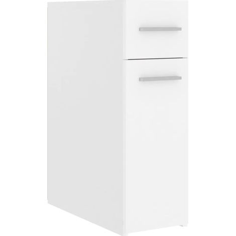 Mobiletto da farmacia bianco 20 x 45,5 x 60 cm legno massello design contemporaneo 020047785