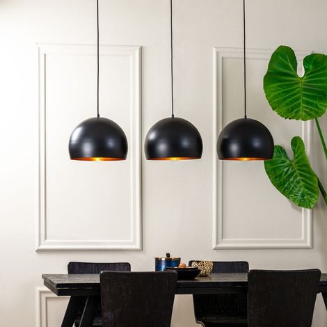 Hängeleuchte - schwarz - Jaicey - metall - große esstischlampe - (1/4)