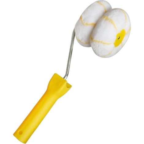 Rouleau à Peinture d'angle, Ensemble de pinceaux Professionnels pour Murs et plafonds avec Manchon pour peintures à l'eau, à l'huile et émail, Outil de Rouleau à Peinture d'angle de précision