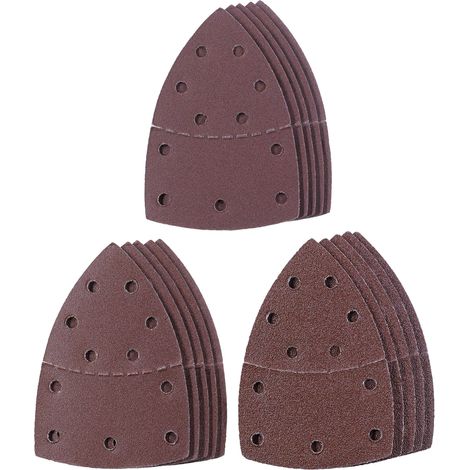 Einhell - Set di 15 fogli di carta vetrata Delta (accessori per levigatrice multiuso, 15 fogli di carta vetrata, 150 x 150 x 100 mm, con velcro, 5 x P60, 5 x P120, 5 x P180)