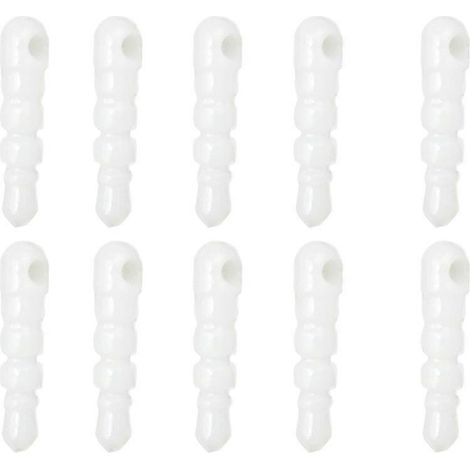 100 bouchons anti-poussière pour écouteurs jack 3,5 mm avec breloque pour téléphone portable, compatibles avec iPhone X/8/7/6s/6 Plus/Air 2/mini 3/Galaxy S8/S7/S6 Edge/LG/Ne-2.00X0.30X0.30CM-White