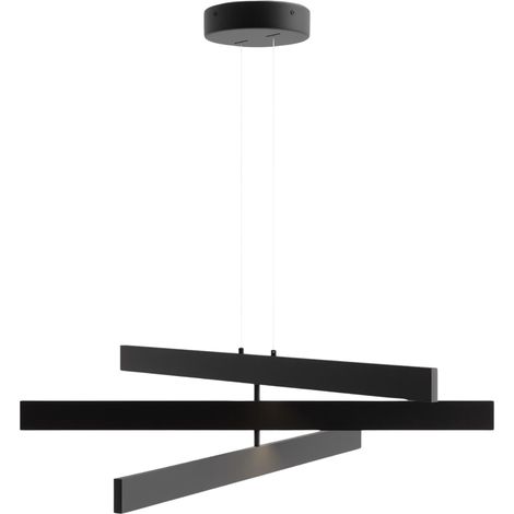 Suspension LED Maytoni Origami Ø80 noire 3 points 4000K (1/2)
