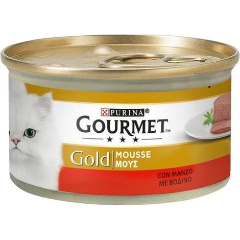 gourmet gold mousse -  alimento umido per gatto  con manzo. (1/3)