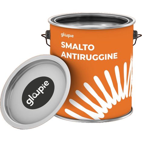 GLOUPIE Smalto Antiruggine Sintetico Per Finiture E Rivestimenti Interni Ed Esterni, Grigio Fucile, 0,75 Lt, Made In Italy (1/5)