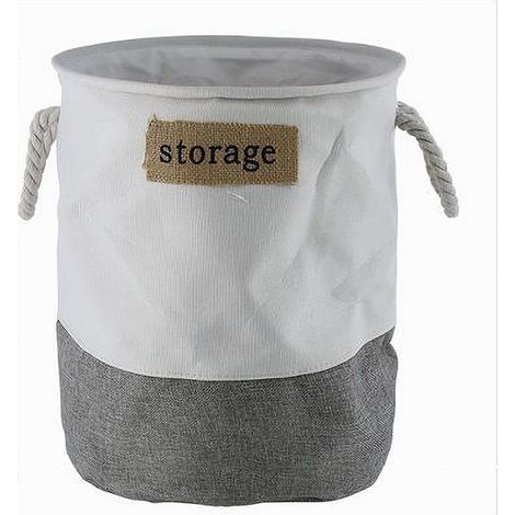 Cleafe - Porta Biancheria Tessuto Con Manici Sacca Riporre Vestiti Sporchi 35x45 Cm 10626 - (1/2)