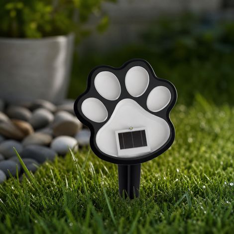 Lampe solaire patte de chien, éclairage LED extérieur étanche pour jardin, design décoratif original, lumière blanche ou chaude (1/4)