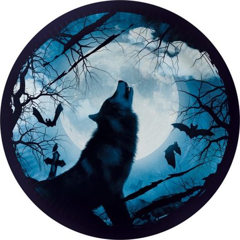 Assiettes en carton Forêt hantée d'Halloween, lot de 8, 23 cm