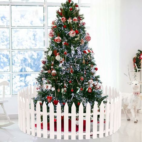 Lot de 28 mini-clôtures,plastique blanc,décoratif,jardin,Noël,mariage (1/5)