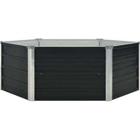 Maison Exclusive - Hochbeet Anthrazit 129 x 129 x 45 cm Verzinkte