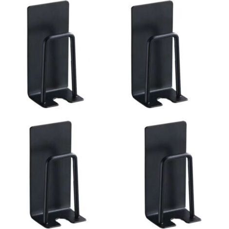 Lot de 4 Porte-brosse à dents en acier inoxydable, mural, argenté, adapté aux tasses, mugs, brosses à dents, autocollant, aucun perçage requis,Convient pour les salles de bain (1/4)