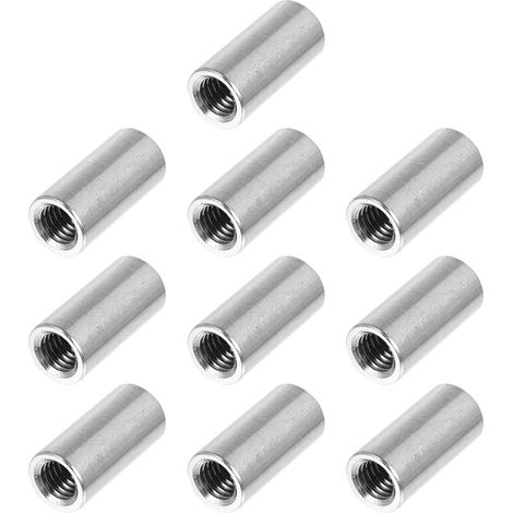 Lot de 10 écrous connexion ronds en acier inoxydable haute