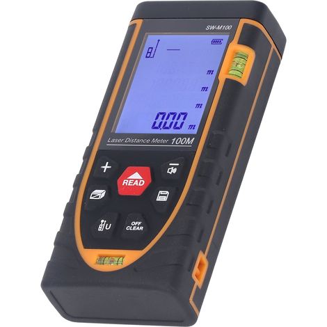 Infrarot-Laser-Entfernungsmesser mit großem, hintergrundbeleuchtetem Display, hoher Genauigkeit, Handlaser-Entfernungsmesser, 100 m Reichweite, SW M100 (1/5)