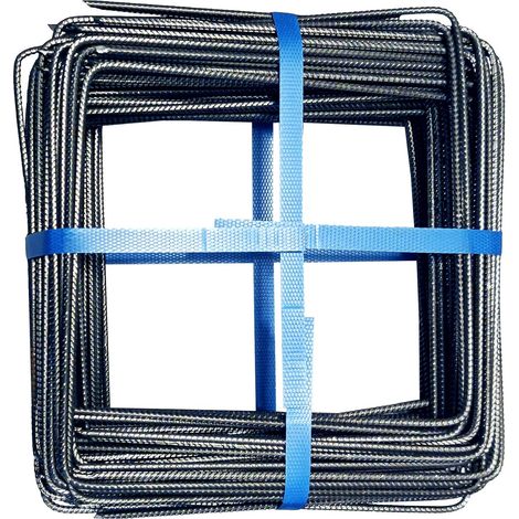 ZENLYS Lot de 100 Agrafes fixation Métal pour toile de paillage geotextile pointes biseautées 20cmX20cm Fabrication Française (1/4)