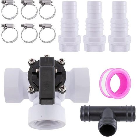 Bypass piscine - de 1,25 pouce / 1,5 pouce - kit bypass piscine - adaptateur de piscine accessoires de piscine - kit bypass pour pompe à - 12 pièces (1/5)