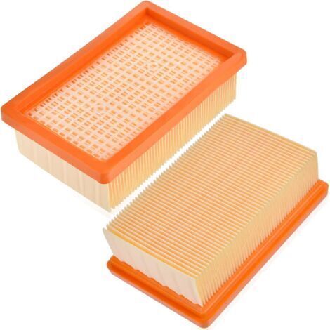 Filtres plissés plats Rebirthcare (lot de 2) pour aspirateurs Kärcher 2.863-005.0 – Kärcher WD4, WD5, WD6, MV4, MV5, MV6 – Remplacement pour aspirateurs Kärcher (1/5)