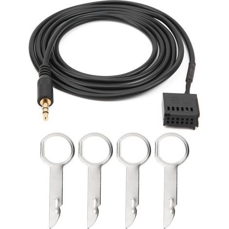 Adattatore audio AUX di ricambio per autoradio Ford Focus/Mondeo C-Max Fusion 6000CD con connettore jack da 3,5 mm (1/5)