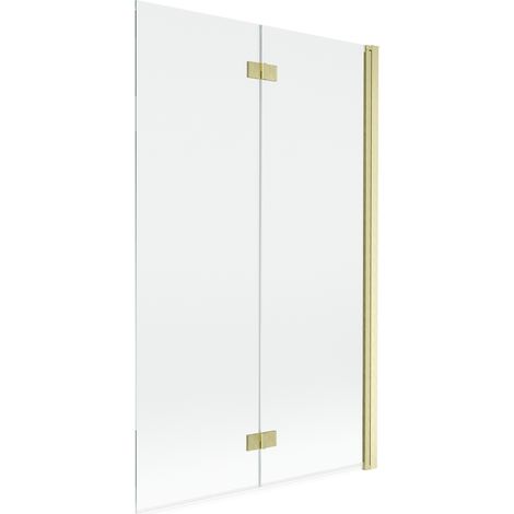 Paroi de douche Mexen Mist 2 volets droite 110 x 150 cm, transparent, or brossé - 8A9-110-002-55-00-P (1/5)