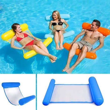 Aufblasbares Schwimmbett, 4-in-1 Wasserhängematte, Liege, Poolmatratze, aufblasbare Hängematte für Erwachsene und Kinder (1/5)
