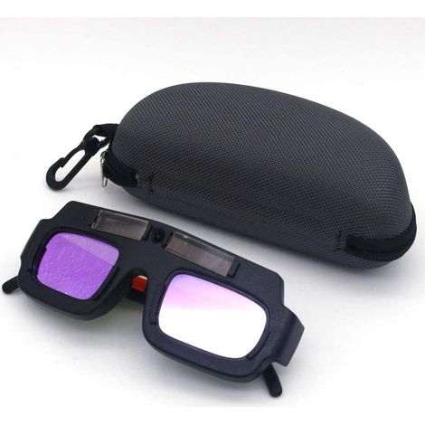 Lunettes de soudure, lunettes de protection des yeux, lunettes de soudage solaires avec assombrissement automatique, outils de protection de sécurité pour soudure, lentille PC (1/5)