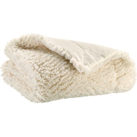 VIVARAISE - Plaid Vivaraise Noam - Blanc 140x180 cm (100% Polyester) (1/5)
