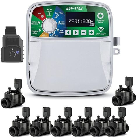 Programmateur d'arrosage intérieur Wi-Fi 8 zones Rain Bird ESP-TM2  Arrosage automatique du jardin  8 Electrovannes 100HV 24V