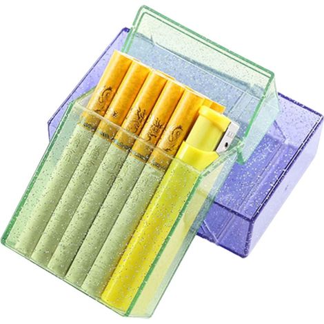 Étui porte-cigarette transparent (vert)