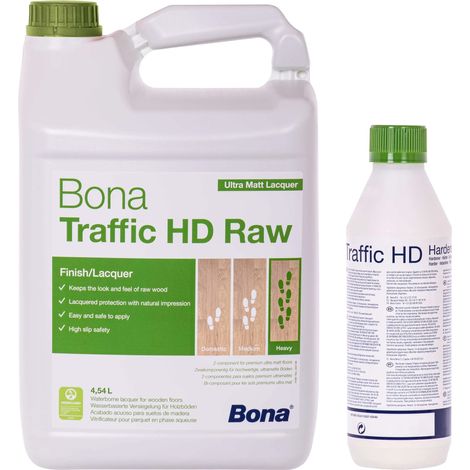 BONA TRAFFIC HD Raw 5 Liter - Glanzgrad: Natural 4,54 L + 0,41 L HD Härter (1/5)