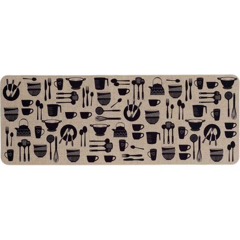 Tapis Multi-Usage Tissé "Kitchen" 45x120cm Naturel (1/4)