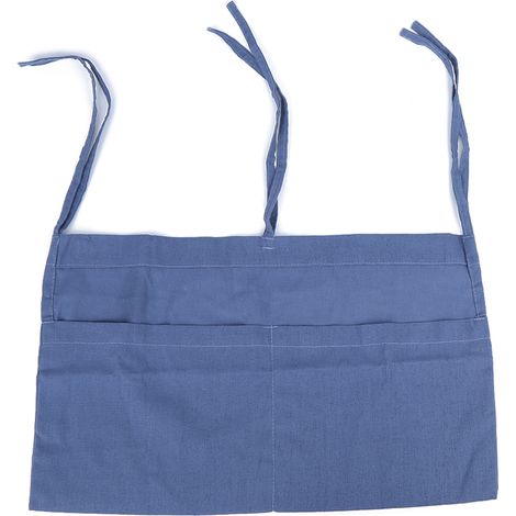 Poche de rangement suspendue pour lit bébé - Organisateur de jouets, tétines et couches - 49,5 x 28,5 cm - Bleu (1/5)