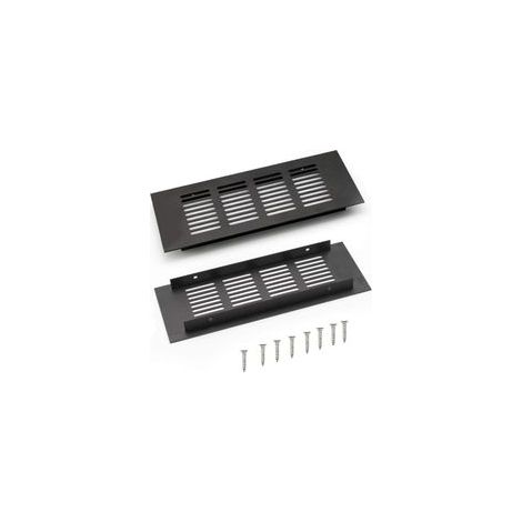 2 Pièces Grille D’aération en Aluminium à Encastrer, Grille de Ventilation 200 mm Angulaire pour la Ventilation des Placards et des Chambres (Noir) (1/5)