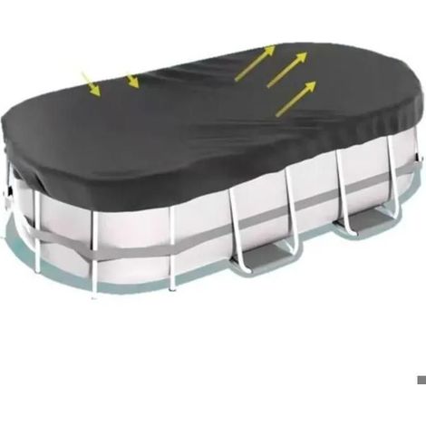 Couverture solaire ovale 488x305 cm – Robuste, étanche & anti-poussière pour piscine hors sol
