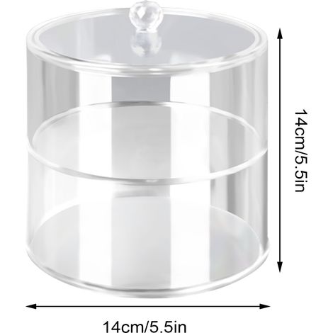 Zweistöckiger Gürtel-Präsentationsständer aus transparentem Acrylglas, 14 cm (5,5 Zoll) Durchmesser, robust und leicht. (1/5)