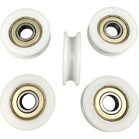 Satz mit 5 runden Nylonrollen mit 17-mm-Rundnut für 3-mm-Seil mit 695ZZ-Lager (1/5)