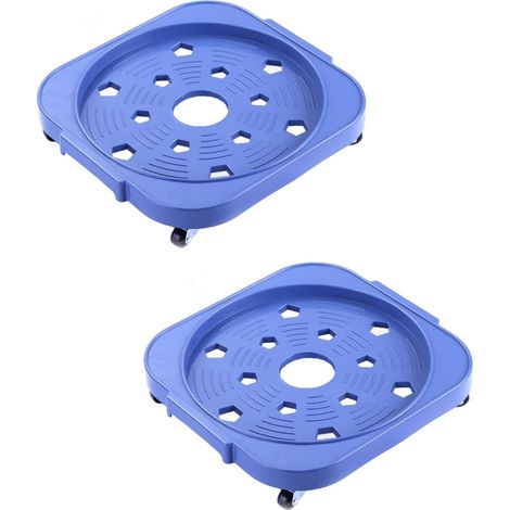 Lot de 2 bases de bouteille robustes avec roue de verrouillage, cadre robuste, design multifonctionnel pour la maison, l'atelier, base cylindrique (1/4)