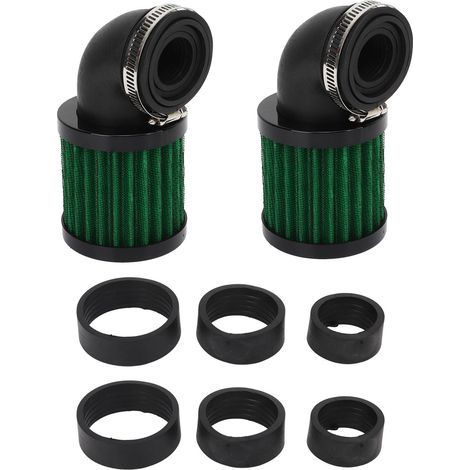 Universal 28-48mm motorcycle air filter for 50cc 70cc 90cc 125cc moped scooter ATV dirt bike black green.