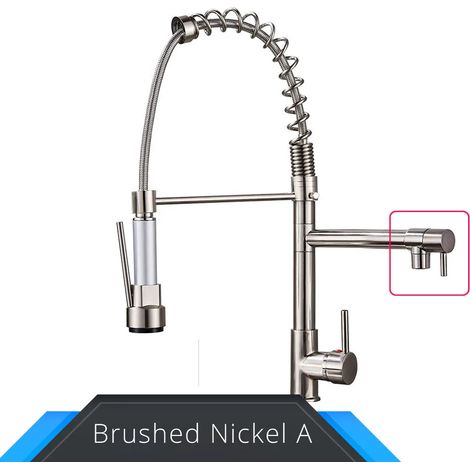 Robinet de cuisine à douchette extractible, mitigeur eau chaude/eau froide pour une installation flexible sur plan de travail. (1/5)