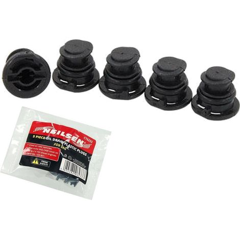 Neilsen 5pc Oil Drain Plastic Sump Plugs Covers Vag Cam Diesel Engines Set (1/2)