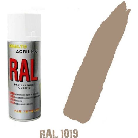 Bomboletta spray tortora grigio/marrone  ral 1019 acrilico vernice  brillante lu