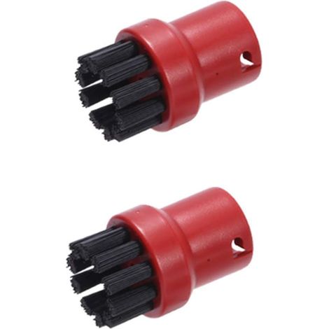 Cepillo de limpieza a vapor compatible con Karcher SC1 SC2 SC3 SC4 SC5 SC7 2.863-058, accesorio redondo de repuesto para eliminación de polvo para uso doméstico, color rojo