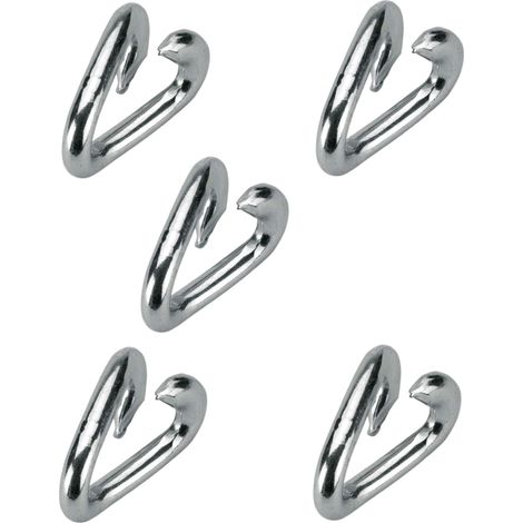 5x Maillon de sécurite 7mm fausse maille acier ouvert chaîne câble corde attache spirale
