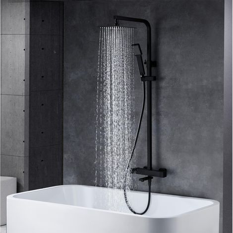 IMEX - columna ducha y bañera monomando negro (1/5)