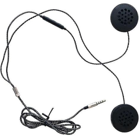 Écouteurs intra-auriculaires filaires stéréo pour casque de moto, étanches et anti-interférences, avec haut-parleurs intégrés de 3,5 mm. (1/5)