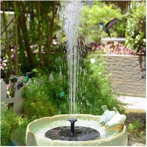 Fontaine à eau solaire - Pompe à fontaine solaire - 16 cm noir (1/5)