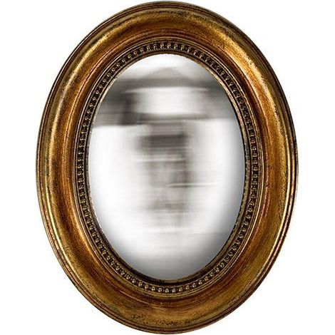 Miroir convexe ovale doré 24x19cm