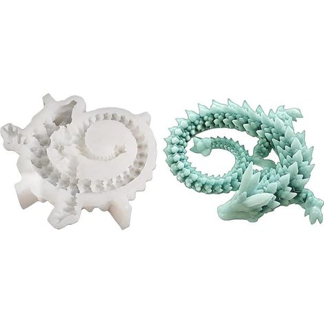 3D Drachen Silikonform für Epoxidharz, Kerzen, Seife, Fondant