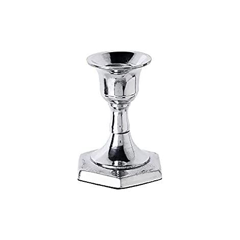 Candelabro de metal plateado 8x6cm modelos surtidos (1/4)