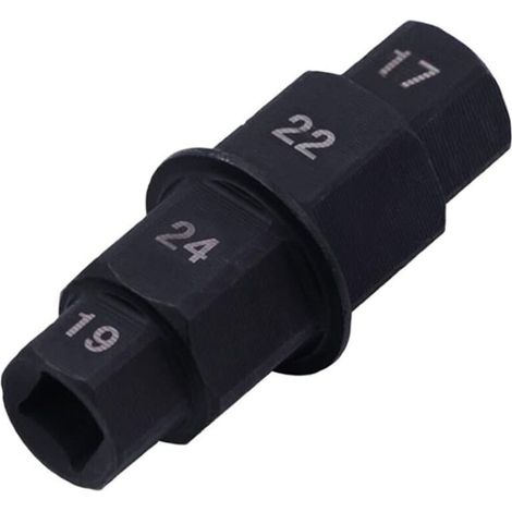 Axe de Roue Avant Moto,Clé pour Axe de Roue,Clé pour Axe de Roue de Moto,Douille Speciale Moto,Axe Hexagonal,Axe de Roue Moto,Axe de Roue Avant (Noir) (1/5)